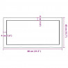 Blat stołu, 80x40x(2-6) cm, surowe lite drewno dębowe