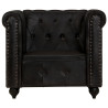 Fotel Chesterfield, czarny, skóra naturalna