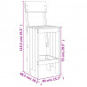 7-cz. zestaw mebli barowych do ogrodu, lite drewno daglezjowe