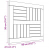 Kwadratowy blat do stolika, 50x50x2,5 cm, lite drewno tekowe