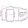 Zastępcze pokrycie szklarni (6,5025 m²) 255x255x194 cm, zielone