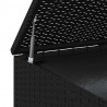 Skrzynia na poduszki ogrodowe rattan PE 100x49x103,5 cm, czarna