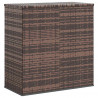 Skrzynia na poduszki ogrodowe, rattan PE, 100x49x103,5 cm, brąz
