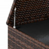 Skrzynia na poduszki ogrodowe, rattan PE, 100x49x103,5 cm, brąz