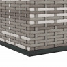Skrzynia na poduszki ogrodowe, rattan PE, 100x49x103,5cm, szara