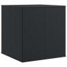 Skrzynia na poduszki ogrodowe rattan PE 100x97,5x104 cm, czarna