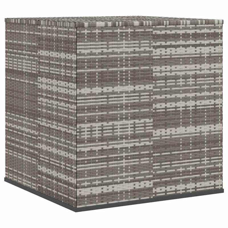 Skrzynia na poduszki ogrodowe, rattan PE, 100x97,5x104cm, szara