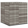 Skrzynia na poduszki ogrodowe, rattan PE, 100x97,5x104cm, szara