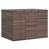 Skrzynia na poduszki ogrodowe, rattan PE, 145x100x103cm, brąz