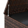 Skrzynia na poduszki ogrodowe, rattan PE, 145x100x103cm, brąz