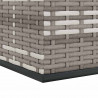 Skrzynia na poduszki ogrodowe, rattan PE, 145x100x103cm, szara