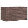 Skrzynia na poduszki ogrodowe, rattan PE, 194x100x103 cm, brąz