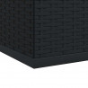 Skrzynia na poduszki ogrodowe rattan PE, 291x100,5x104cm czarna