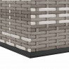 Skrzynia na poduszki ogrodowe rattan PE, 291x100,5x104cm, szara