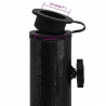 Podstawa pod parasol, czarna, 47x47x33 cm, żeliwo