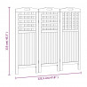 Parawan 3-panelowy, 121,5x2x115 cm, lite drewno akacjowe