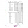 Parawan 3-panelowy, 121,5x2x180 cm, lite drewno akacjowe