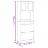 Kredens ALTA, 77x35x188 cm, lite drewno sosnowe