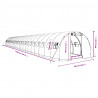 Szklarnia ze stalową ramą, zielona, 72 m², 24x3x2 m
