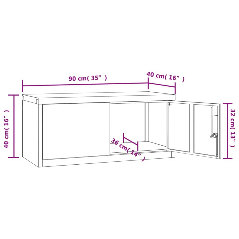 Szafa na dokumenty, jasnoszara, 90x40x240 cm, stalowa