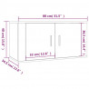 Zestaw 2 szafek TV, szarość betonu, materiał drewnopochodny