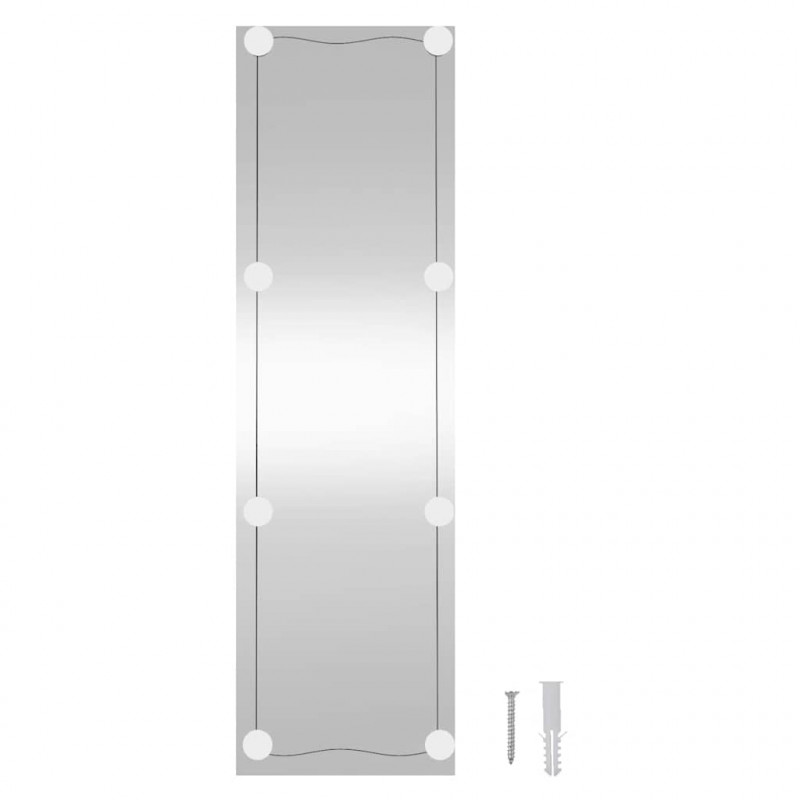 Lustro ścienne z LED, 30x100 cm, szklane, prostokątne