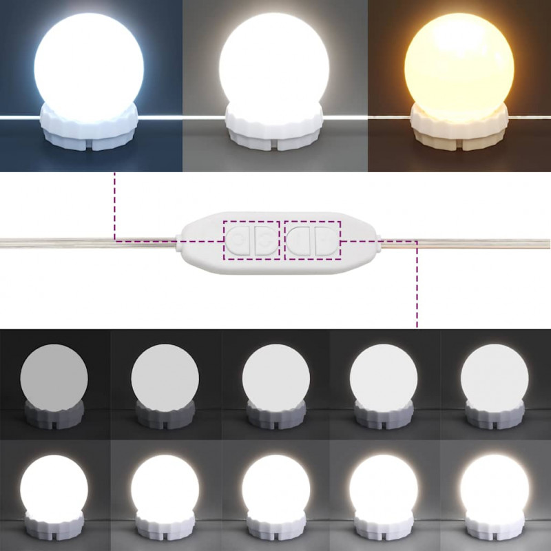 Lustro ścienne z LED, 40x80 cm, szklane, prostokątne