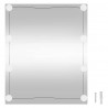 Lustro ścienne z LED, 50x60 cm, szklane, prostokątne