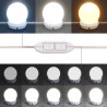 Lustro ścienne z LED, 20x50 cm, szklane, owalne