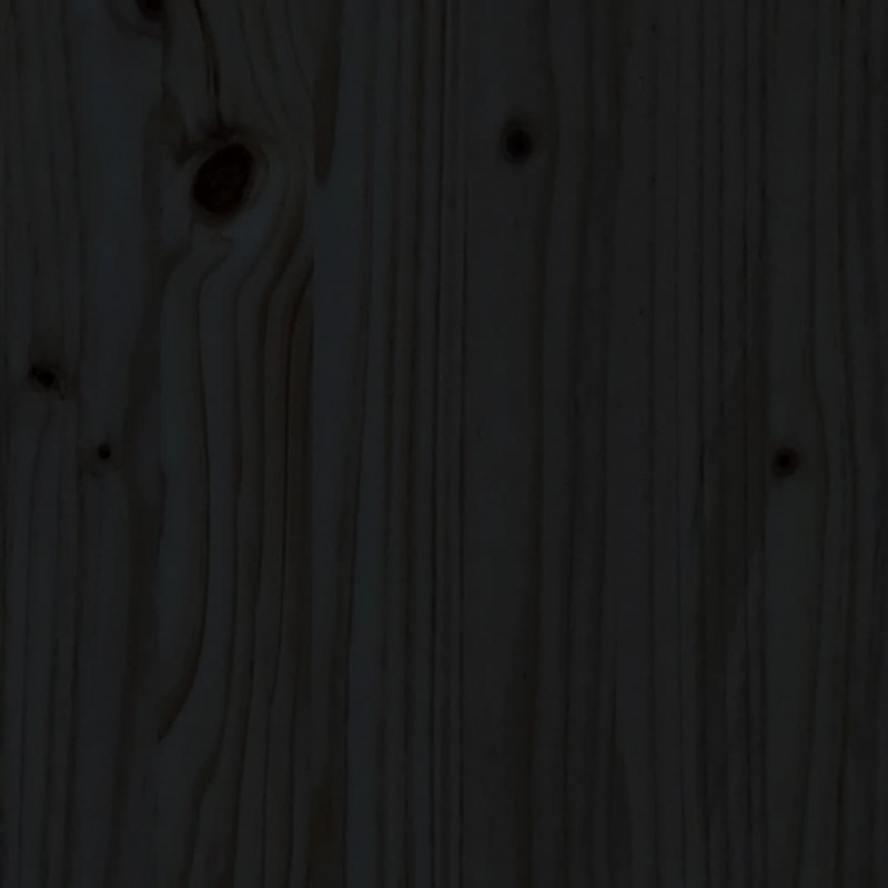 Rama łóżka z wezgłowiem, czarna, lite drewno