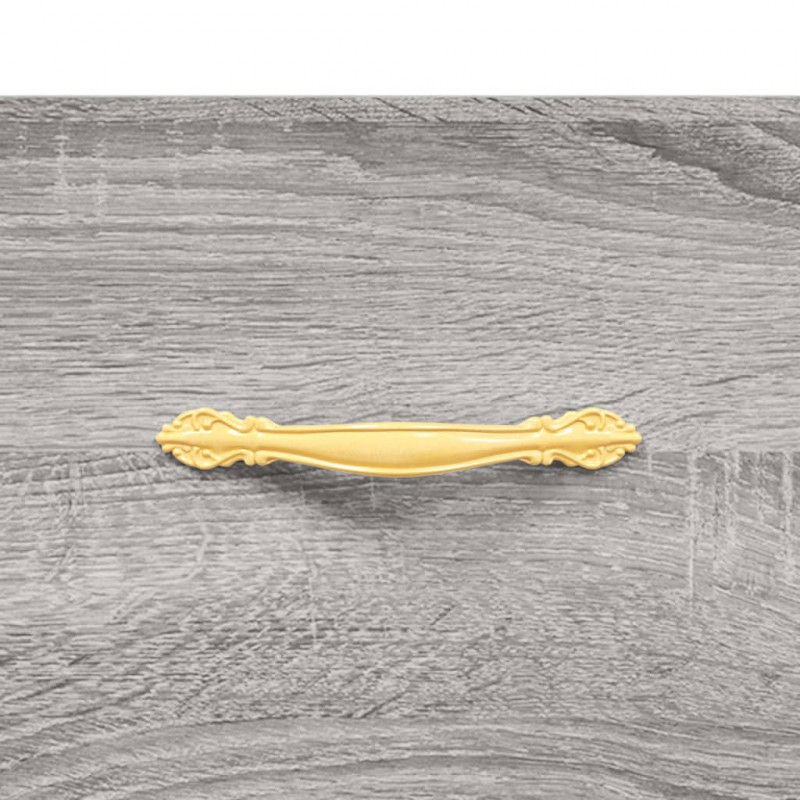 Witrynka szary dąb sonoma 69,5x34x180cm materiał drewnopochodny