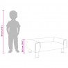 Sofa dla dzieci, czarna, 70x45x26,5 cm, aksamitna