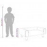 Sofa dla dzieci, czarna, 70x45x26,5 cm, aksamitna