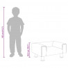 Sofa dla dzieci, kremowa, 50x40x26,5 cm, aksamitna