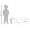 Sofa dla dzieci, kremowa, 70x40x24 cm, aksamit