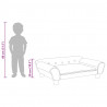 Sofa dla dzieci, kremowa, 70x45x26 cm, aksamit