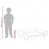 Sofa dla dzieci, kremowa, 70x45x26 cm, aksamit