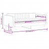 Sofa z materacem do spania, żółta, 100x200 cm, aksamit
