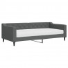 Sofa z materacem do spania, ciemnoszara, 90x200 cm, tkanina
