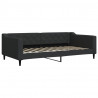 Sofa z materacem do spania, czarna, 100x200 cm, tkanina
