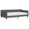 Sofa z materacem, ciemnoszara, 90x190 cm, tkanina