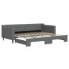 Sofa rozsuwana, ciemnoszara, 90x200 cm, tkanina