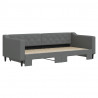 Sofa rozsuwana, ciemnoszara, 90x200 cm, tkanina