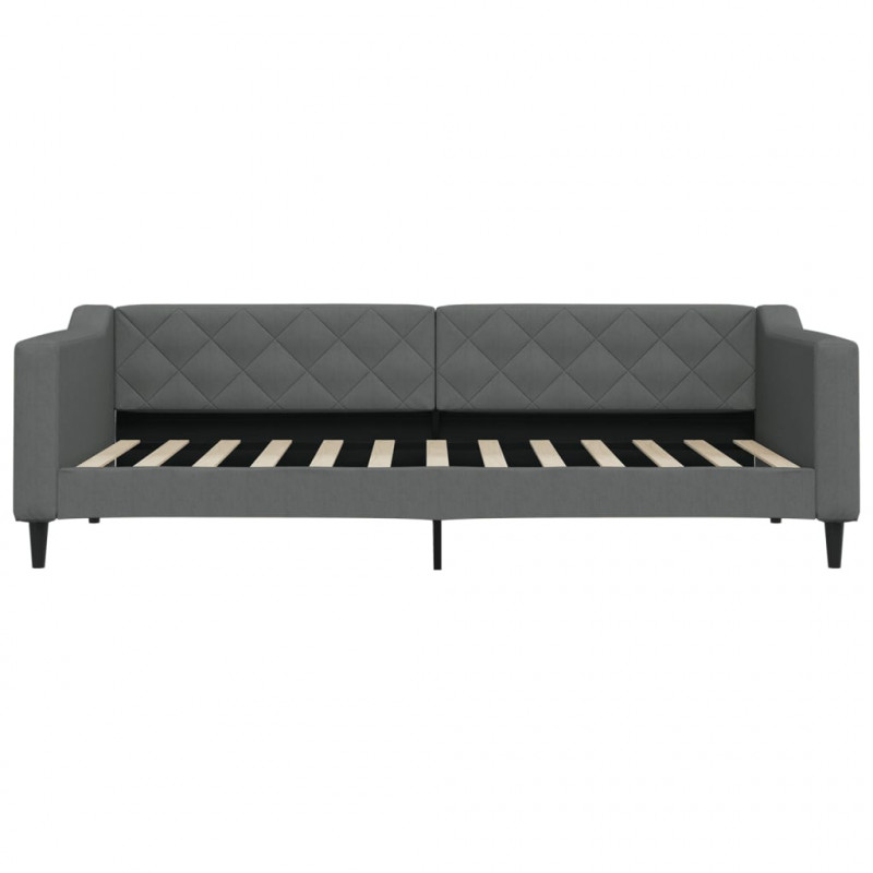 Sofa rozsuwana, ciemnoszara, 90x200 cm, tkanina
