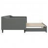 Sofa rozsuwana, ciemnoszara, 90x200 cm, tkanina
