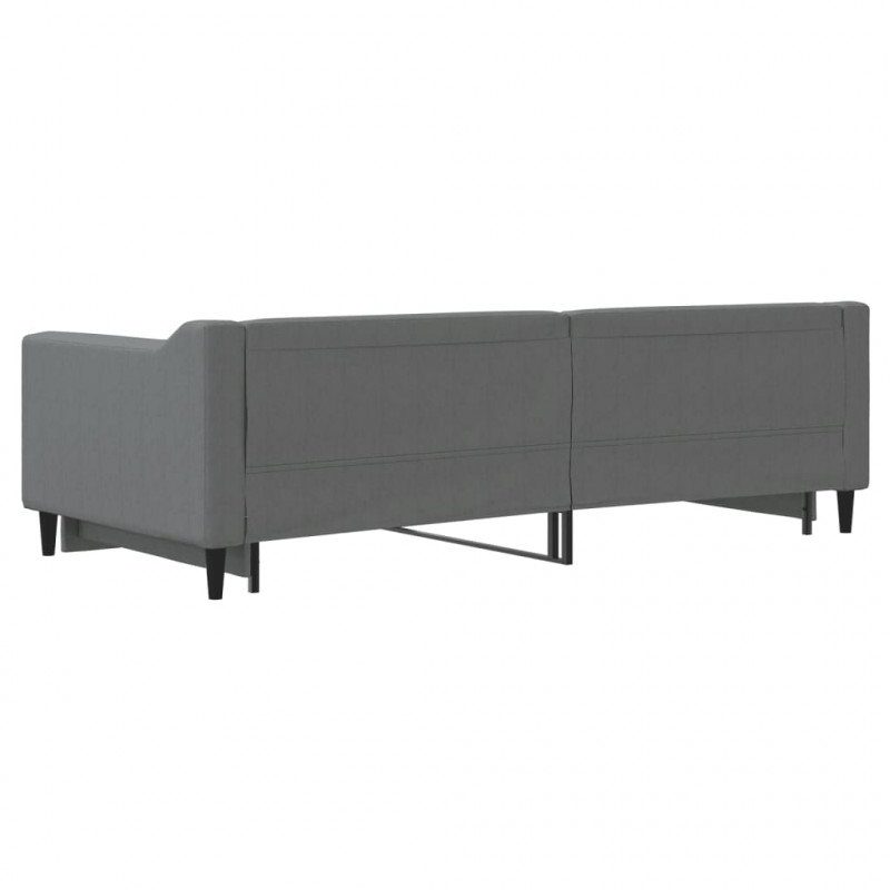 Sofa rozsuwana, ciemnoszara, 90x200 cm, tkanina