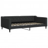 Sofa rozsuwana, czarna, 100x200 cm, tkanina