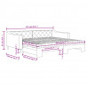Sofa rozsuwana z materacami, czarna, 100x200 cm, tkanina