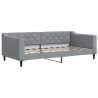 Sofa rozsuwana z materacami, jasnoszara, 90x190 cm, tkanina