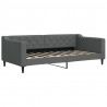 Sofa rozsuwana z materacami, ciemnoszara, 90x190 cm, tkanina